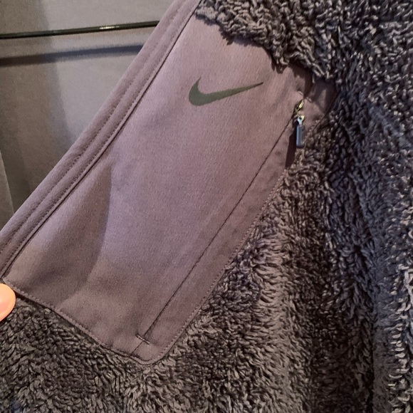 Nike Gray Sherpa Cozy Wrap Sweater Jacket with Side Ties and Pockets Women’s XXL - Picture 3 of 8